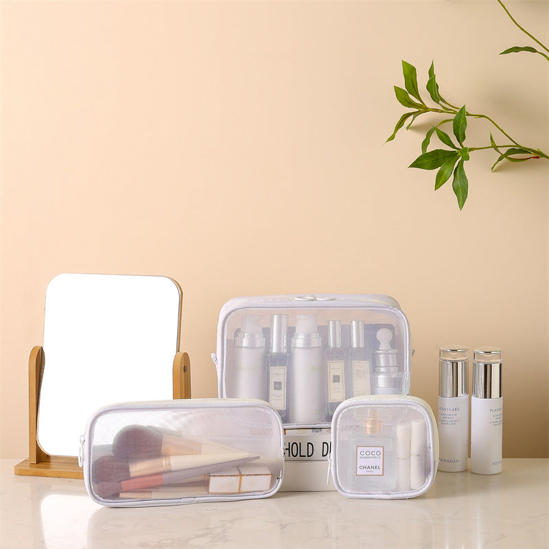 Wholesale Portable Mesh Transparent Cosmetic Storage Bag